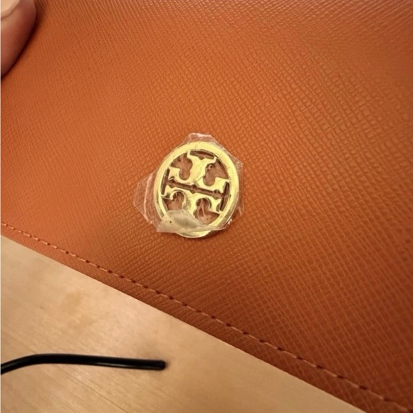 Tory Burch Black Oversized Hexagonal Sunglasses with Gold Accents - Picture 6 of 7